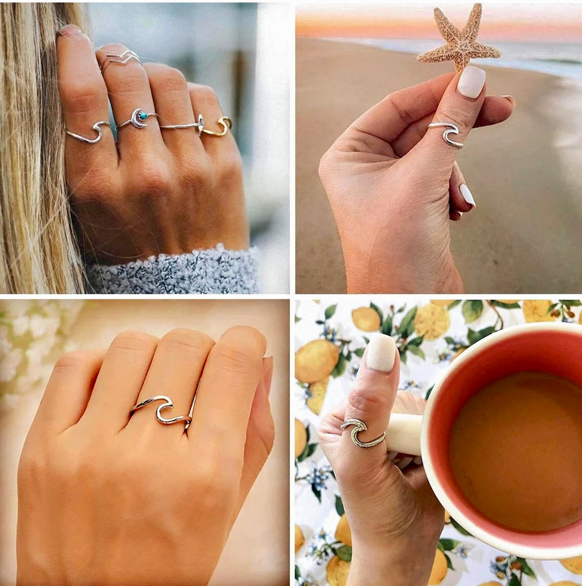 Silver Wave Ring