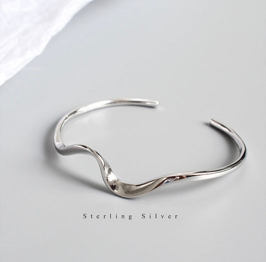 Silver Wave Bangle