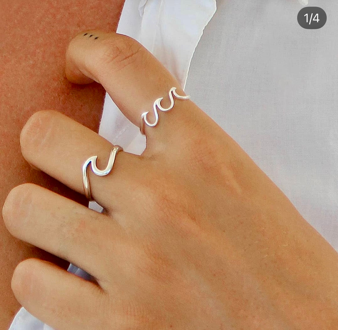 Silver Wave Ring